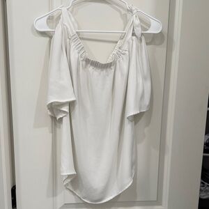 Naked Zebra White Off-Shoulder Blouse